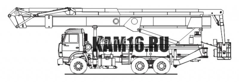 Автогидроподъемник ПСС-141.36 (шасси КАМАЗ-65115 6х4)